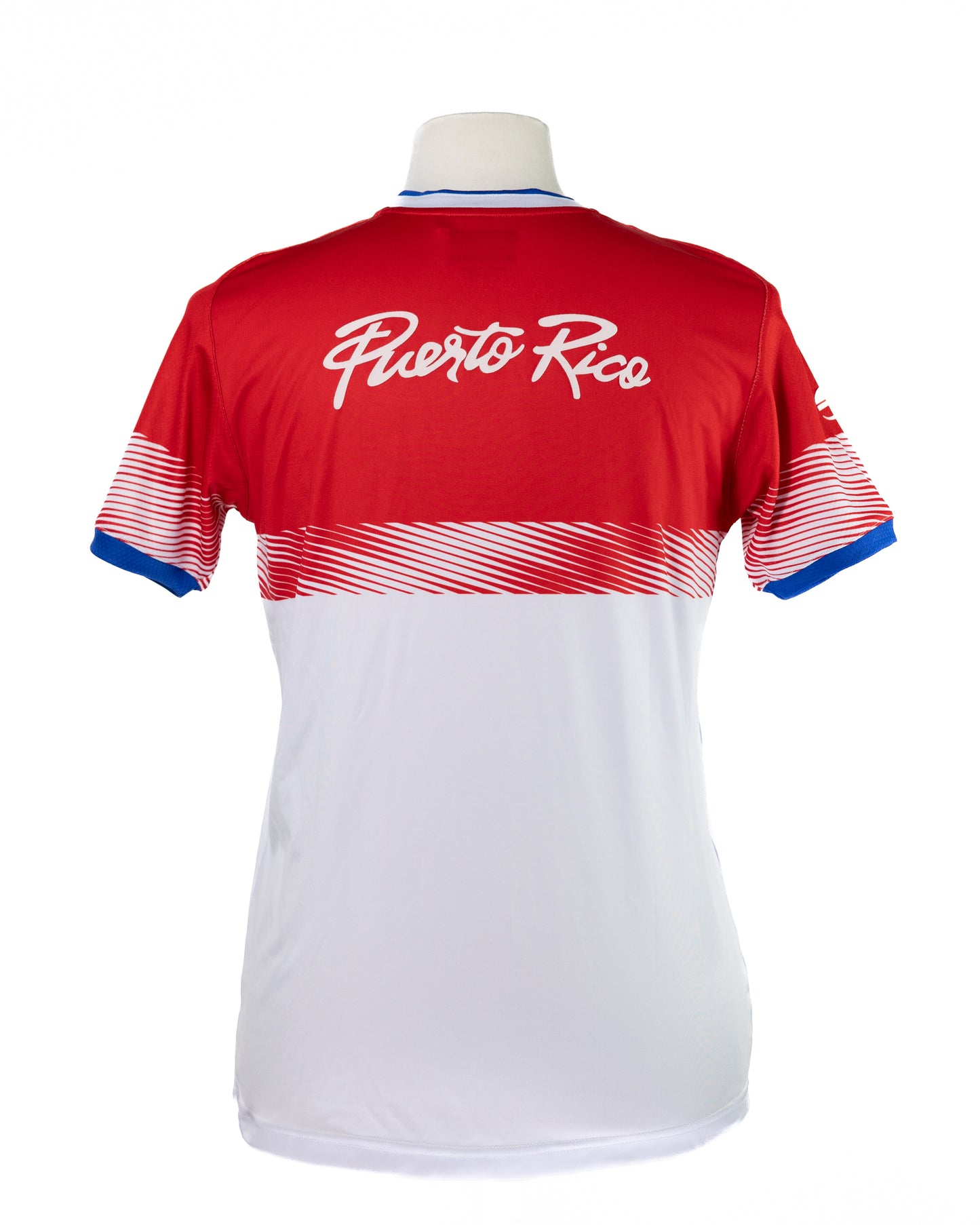 half red & white shirt